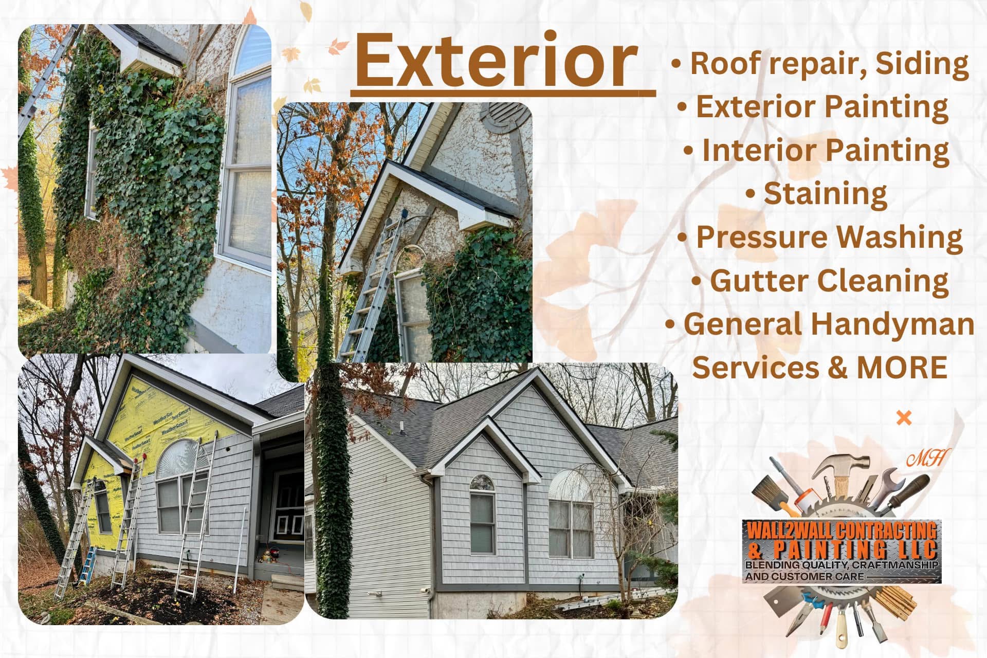 Exterior siding & trim restoration